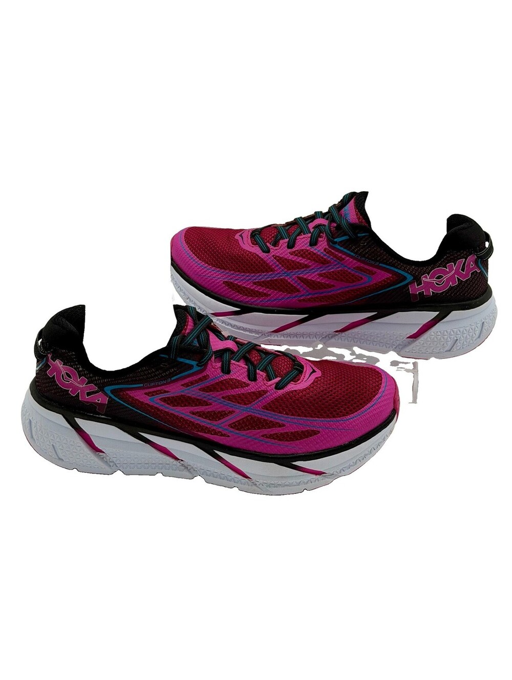 HOKA Women’s 9.5 ONE ONE CLIFTON 3 RUNNING SHOES Free Shipping